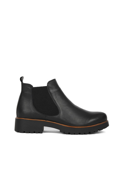 Bueno Shoes Black Leather Women's Wedge Heeled Boots 01Wd4105