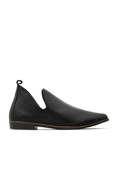 Bueno Shoes حذاء نسائي من الجلد الأسود بكعب منخفض 01wd3701