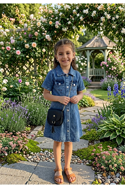 Aymini kids ΚΟΡΙΤΣΙΣΤΙΚΟ ΦΟΡΕΜΑ ΤΖΙΝ ΜΕ Τσάντα ΚΟΥΜΠΙΑ ΚΑΙ ΚΟΥΜΠΙΑ ΣΤΟ ΛΕΜΒΟ,...