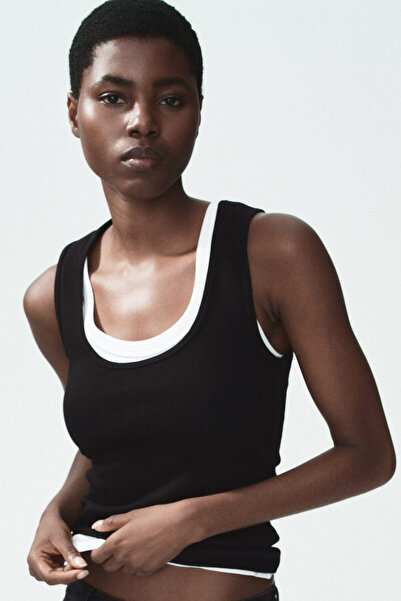 H&M Pamuklu Kolsuz Üst