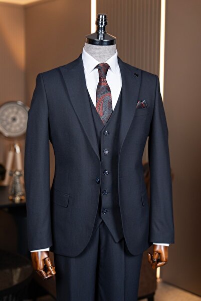 Terzi Ayhan Classics Exclusive Vest Suit Navy Blue