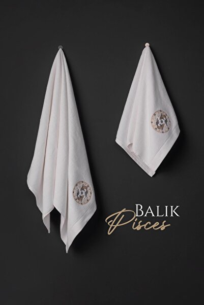 VAROL Luxury Microcotton Zodiac Embroidered Towel Set – Soft & Durable