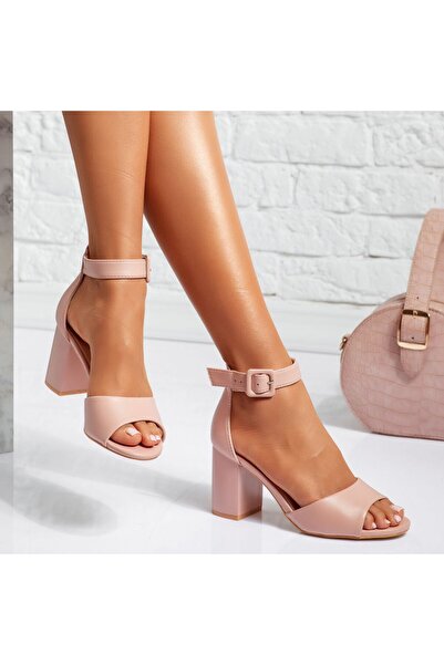 Zaira Sandale Dama cu Toc Pallas Roz #14555 - 37
