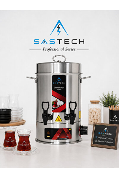 SASTECH 80-Cup Electric Tea Maker—430 Stainless Steel—Hidden Resistance