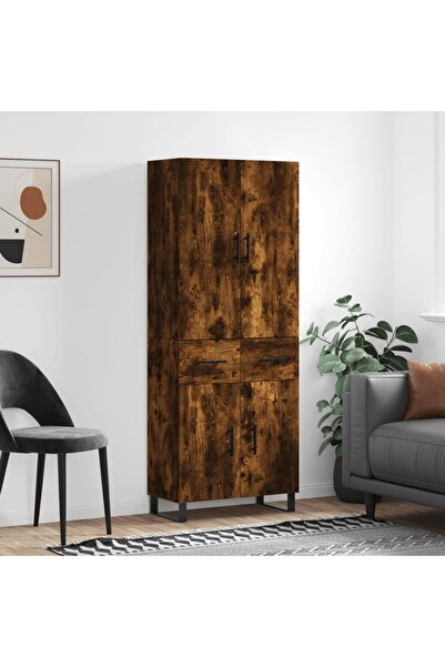 Concept Dulap înalt, stejar fumuriu, 69,5x34x180, lemn compozit