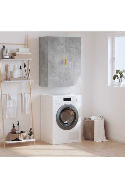 Concept Dulap cu montaj pe perete, gri beton, 69,5x34x90 cm