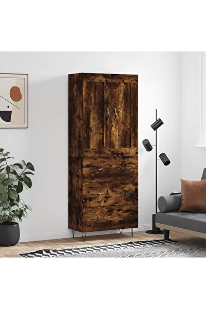 Concept Dulap înalt, stejar fumuriu, 69,5x34x180, lemn compozit