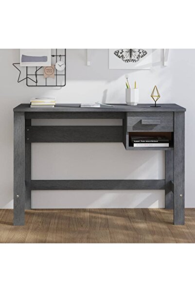 Concept Birou, gri închis, 110x40x75 cm, lemn masiv de pin