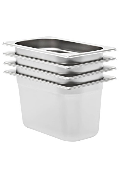 Concept Recipiente Gastronorm 4 buc. GN 1/4 150 mm oțel inoxidabil
