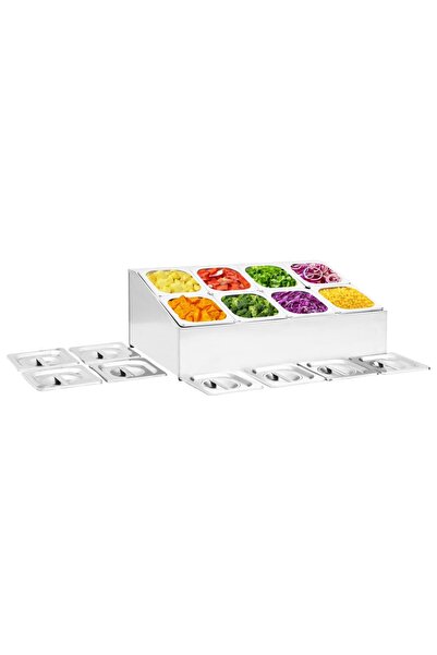 Concept Recipient Gastronorm cu 8 secțiuni GN 1/6 oțel inoxidabil