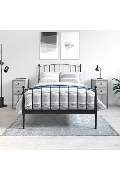 Concept Noptiere, 2 buc., gri sonoma, 32x42x70 cm, lemn compozit