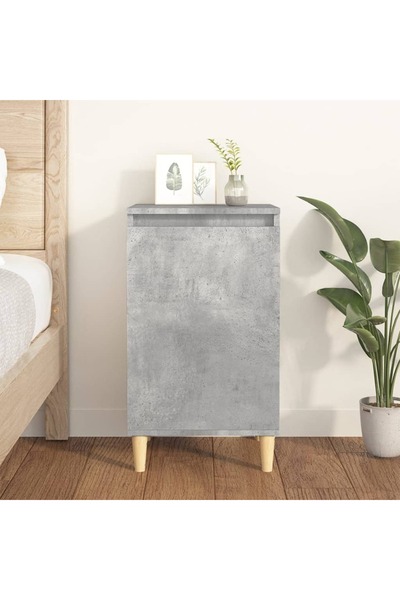 Concept Noptieră, gri beton, 40x35x70 cm, lemn prelucrat