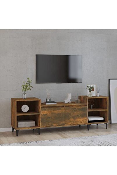 Concept Comodă TV, stejar fumuriu, 160x35x55 cm, lemn prelucrat