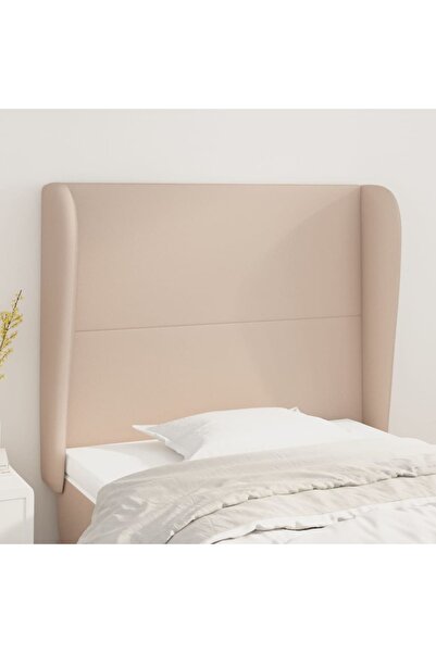 Concept Tăblie pat cu aripioare cappuccino 93x23x118/128 cm piele