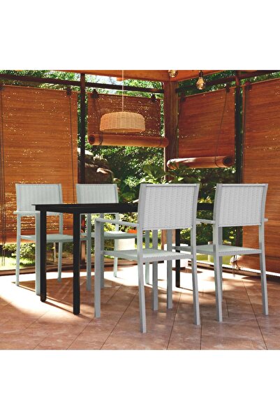 Concept Set de mobilier de grădină, alb, 5 piese