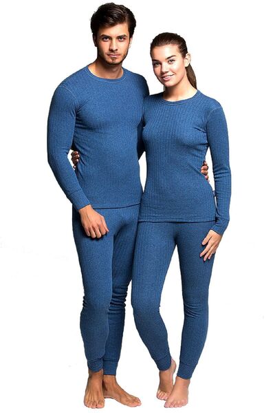 THERMOFORM Soft Thermal Underwear Set Navy Blue