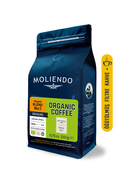 Moliendo Finest Coffee Organik Blend No:1 Kahve (ÖĞÜTÜLMÜŞ FİLTRE KAHVE) 250 G