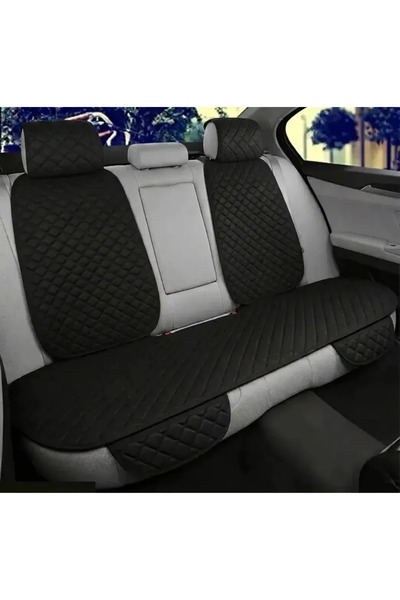 rebols Hand Feather Pocket & Sweat-Proof Car Seat Cushion Set - Seat Protection Cover (Front-Rear Full Set)