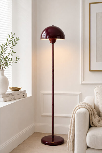 Luna Lighting Viyana Model Vişne Metal Ayaklı Bohem Lambader 145 cm Metal Baş...