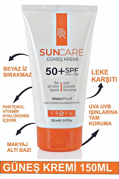 Freya كريم واقي من الشمس 50 SPF للوجه والجسم مضاد للعيوب ومرطب عالي الحماية ل...