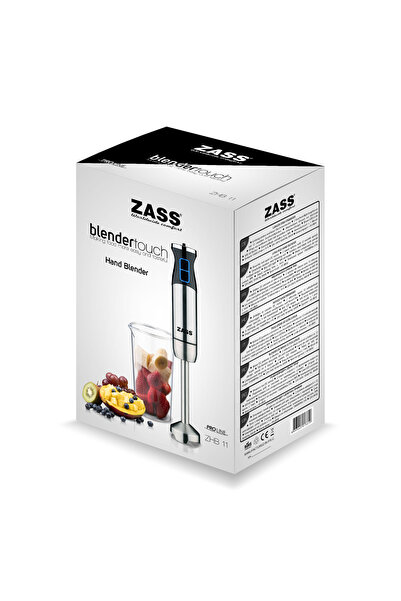 Zass Blender de mână cu mâner lung ZHB 11, 800W, motor DC, 2 opțiuni de vitez...