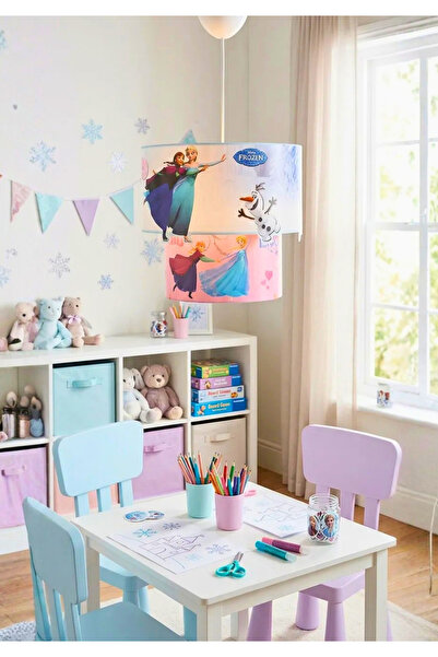 Frozen Elsa Avize 3 Boyutlu - 3D Frozen Sihirli Tavan Sarkıt Lamba