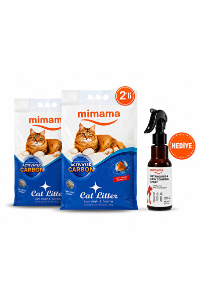 Mimama Micro Kapsül Aktif Karbonlu Tozsuz Kedi Kumu 10 Lt x 2 Adet Toplam 20 ...