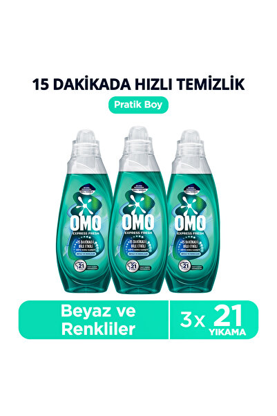 Omo Express Fresh Kötü Koku Karşıtı Renkliler&Beyazlar Sıvı Çamaşır Deterjanı...