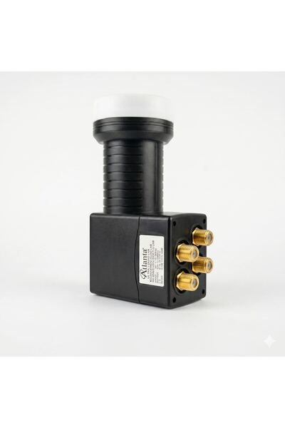 Atlanta Ultra+ Quad Dörtlü Dört Çıkışlı LNB (Gold F Konnektör/4 Uydu Alıcıda ...