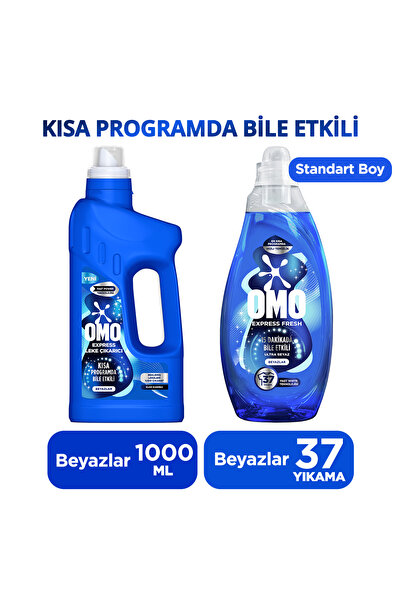 Omo Express Leke Çıkarıcı Beyazlar 1000ml Express Fresh Ultra Beyaz Sıvı Çama...