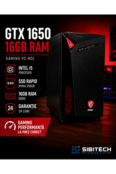 MSI PC de gaming GTX 1650 16GB RAM SSD NVMe RGB