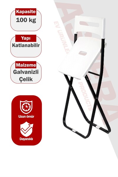 ASVERA Yakut Serisi - 4'lü Katlanabilir Mutfak Bahçe Kamp Sandalyesi | Portat...