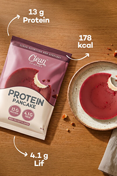 Clean Powders Protein Pancake 55 Gr 12 Adet - Red Velvet