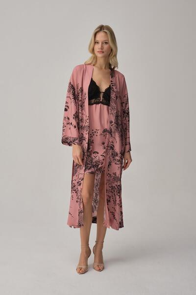 Pierre Cardin Vegan İpek Saten Dörtlü Gelin Çeyiz Takımı - LX.25244 Rose