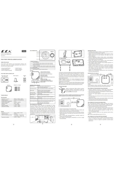 Eca Poly Pure 100 W Kablosuz Oda Termostatı 7006903003