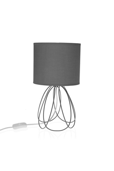 VERSA Επιτραπέζιο Φωτιστικό Mila Γκρι 20 x 36 cm Μέταλλο