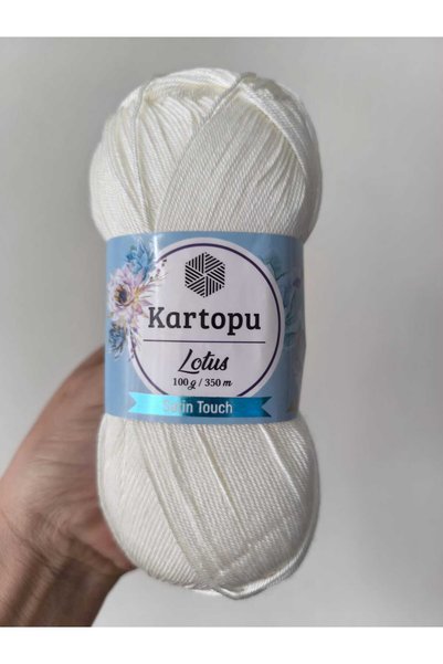 Kartopu Lotus Hand Knitting Yarn 100 Gr K019 Ecru Lot 72910