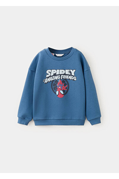 MANGO Baby Örümcek Adam pamuklu sweatshirt