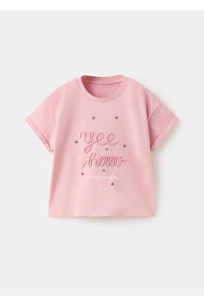 MANGO Baby İşleme detaylı tişört