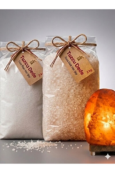 tuzcu dede Çankırı Kaya Tuzu Seti - 2 kg İnce Öğütülmüş + 2 kg İri Salamura +...