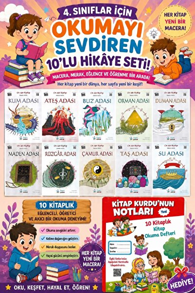 Üçgen Yayıncılık 4.Sınıflar İçin Okumayı Sevdiren 10 lu Hikaye Seti 4 (Kitap ...