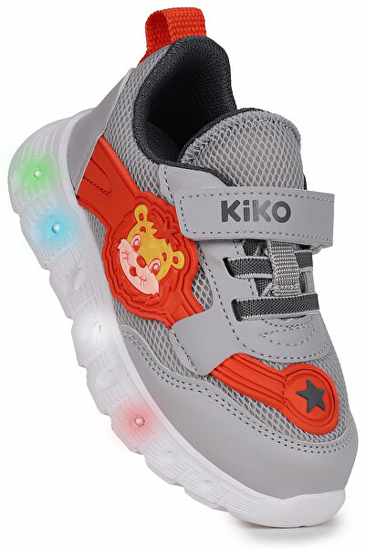 Kiko Kids Puff Cırtlı Işıklı Faylon Taban Erkek Bebek Spor Ayakkabı