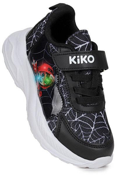Kiko Kids Spider Işıklı Cırtlı Faylon Taban Erkek Çocuk Spor Ayakkabı