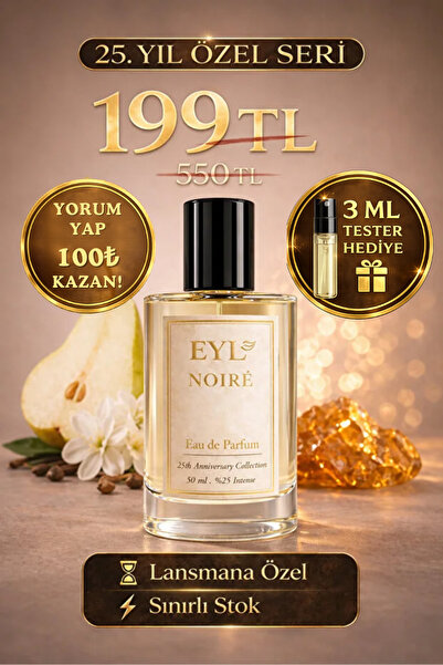 EYL COSMETIC NOIRE %25 Esans EDP 50 ml Kadın Parfüm Kalıcı Amber Çiçeksi Yoğu...