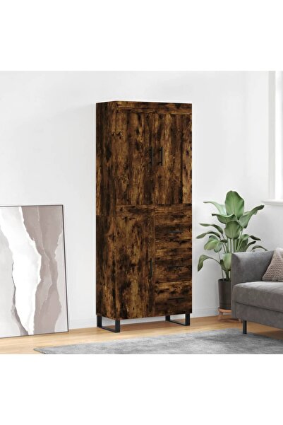 Concept Dulap înalt, stejar fumuriu, 69,5x34x180, lemn compozit