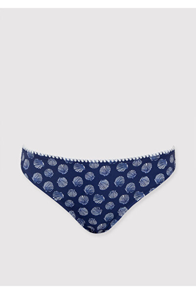 Mavi Deniz Kabuğu Baskılı Lacivert Bikini Altı 1914061-80946
