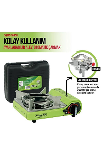 Orcamp Mini Çantalı Kamp Ocağı Yeşil
