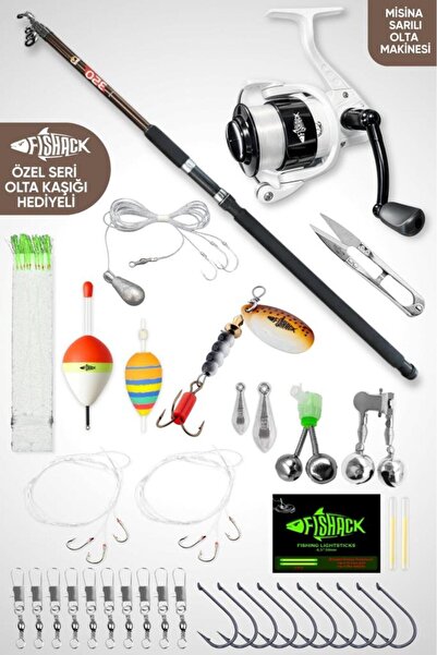 Fishack Deniz Ve Göl Surf Olta Takımı Seti 350cm Kamış 60/120gr / 60'lık Maki...