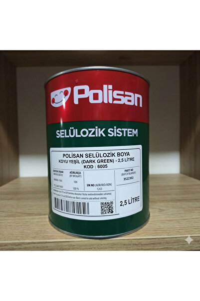 Polisan POLİSAN SELÜLOZİK BOYA KOYU YEŞİL 2,5 LİTRE KOD :6005