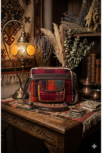 Bohemian Iran Işi El Yapımı Gül Kurusu Günlük Bohem Kilim Çanta